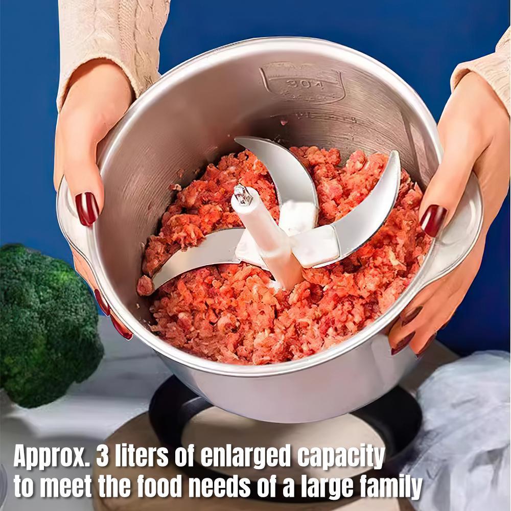 Food Processor, Meat Grinder Electric Food Chopper with 4 Large Sharp Blades for Meat, Fruits, Vegetables, Baby Food, Nuts, 2 Speed, 300W