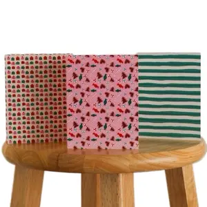 Heart Cards USA Holiday Christmas Card Set of 12 with A2 Envelopes - Colorful Present Pattern, Christmas Candy Pattern, and Festive Green Stripes Pattern