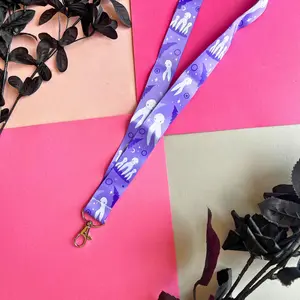 Fresno Nightcrawler Cryptid Purple Lanyard w/ Hook Clasp