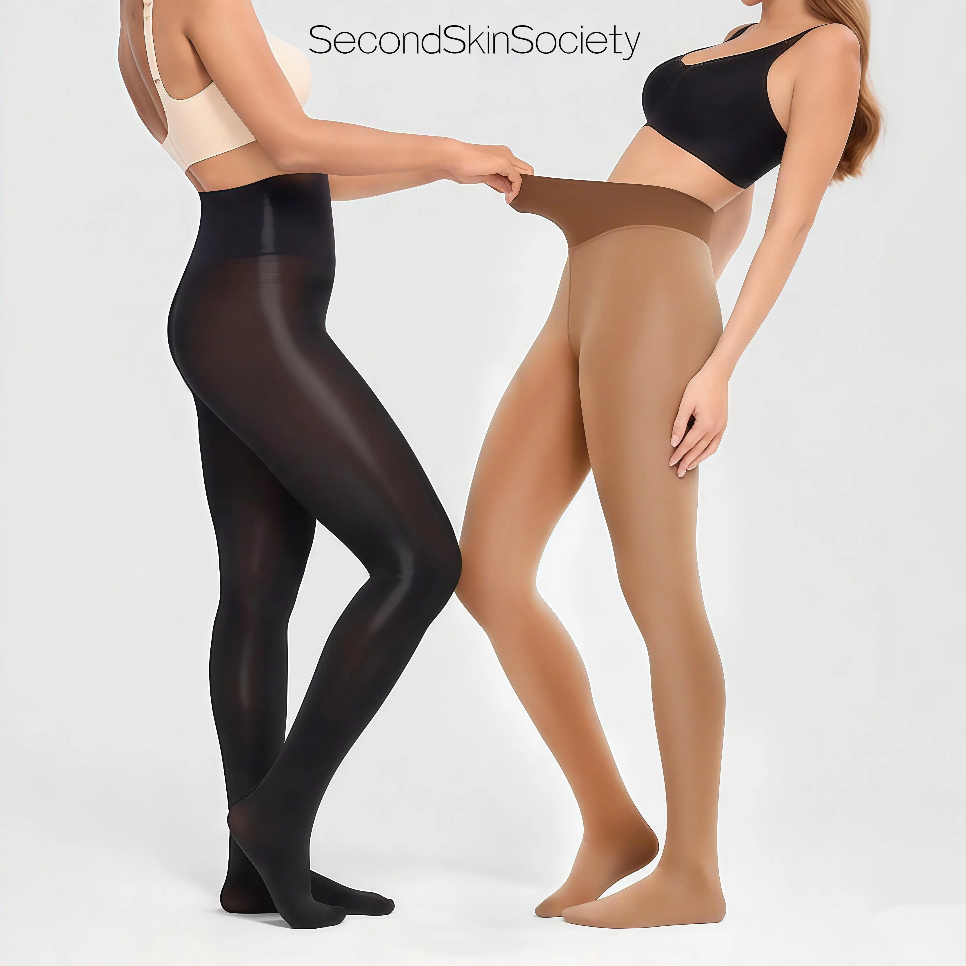 Shiny Tights for Women, Semi Sheer High Waist Strong Tights, Double Back Seams, Rip-resistant, Revolutionary Fiber, Womenswear Underwear, Lady Women Comfort Bridal Stockings Leggings