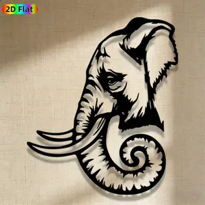 1pc Avant-Garde Elephant Metal Wall Art, Avant-Garde Elephant Statue Mural, Iron Craft, Perfect for Living Room, Garden, Zoo Corner Decor, Intricate Craftsmanship, Highquality Engraving, Christmas Decor, Ideal Gift for Nature Lovers