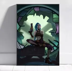 Arcane Poster, Jinx Wall Art, Rolled Print, Game Poster Gift 10