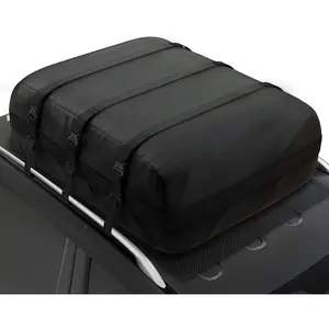 Roof Rack Cargo Carrier 29.1 Cubic , XL Soft-Shell Rooftop Cargo Box,  Heavy Duty 1200D for  with/Without Roof Rack, Includes Anti-Slip Mat, Door Hooks, 56x45x20 inches