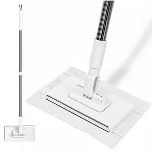 2-in-1 Face Towel Mop Hack, Hands-Free Kitchen & Bathroom Specialty Kitchen Gadget, Money-Saving Kitchenware Accessory Disposable Steel
