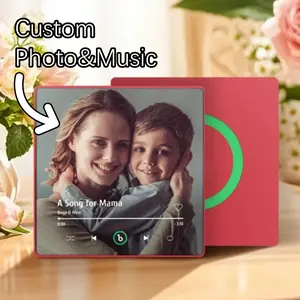 【Customization】Custom Music Fridge Magnet New 4.0 Upgrade Colorful with Frame Album Fridge Magnet Music Wall Photo Sticker Music Movement That Can Be Played Unique Mother's Day Gifts