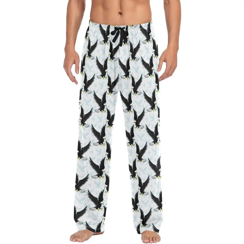Men's Pajama Pants Super Soft Eagles Sleep Lounge Pants Pjs Bottoms with Pockets