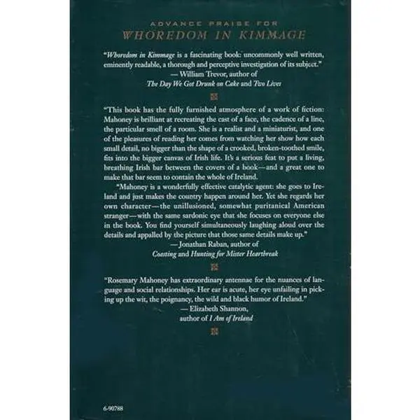 USED Book - Whoredom in Kimmage: Irish Women Coming of Age by Rosemary Mahoney (Hardcover) - english