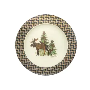Joshua Melamine Dinner Plates, Set of 4