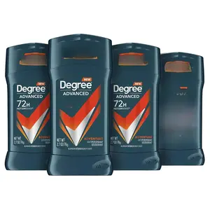 Degree Men Adventure Antiperspirant Deodorant Stick 72-Hour Nonstop Protection with MotionSense Technology Woody Scent 2.7 Oz Pack of 4 USA