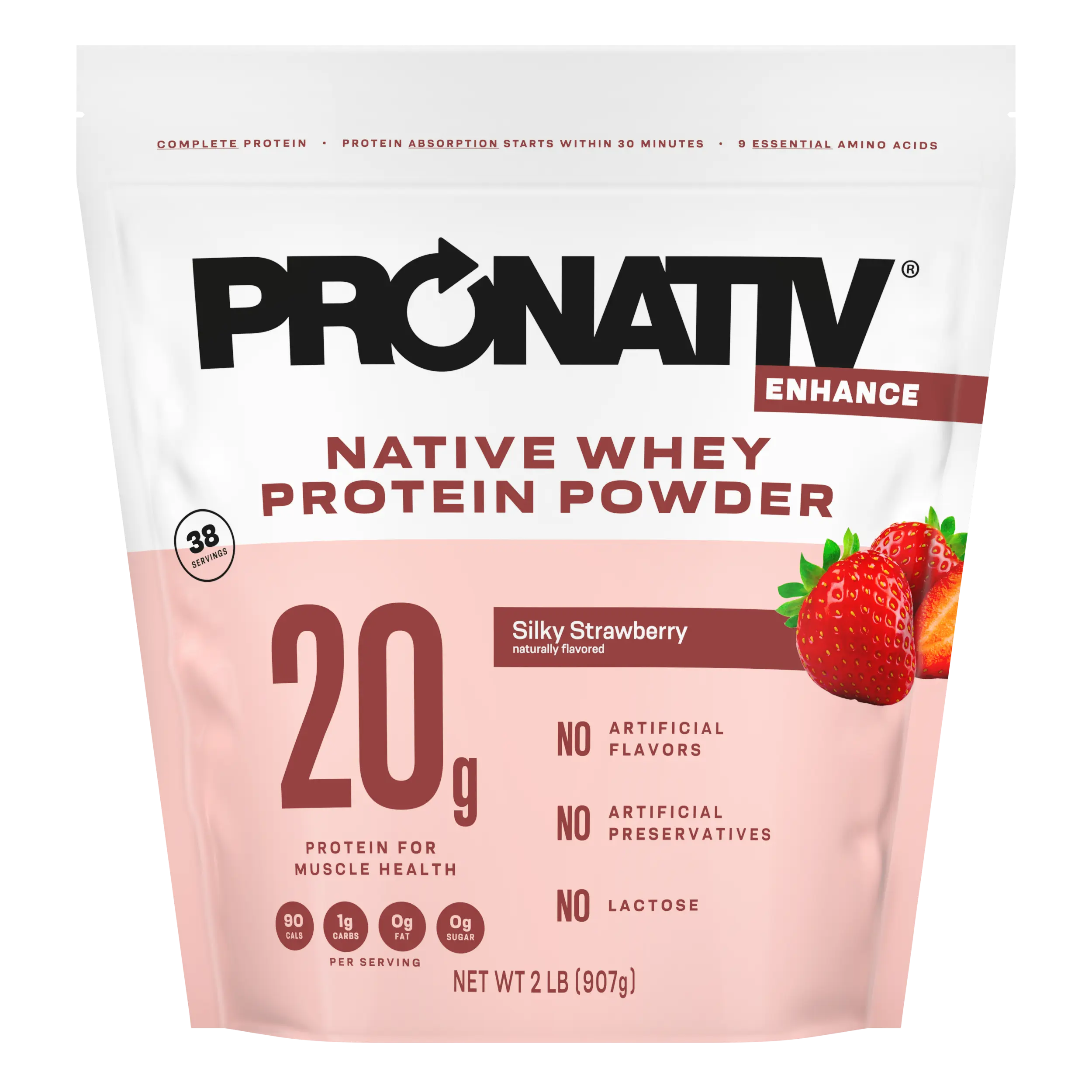 Pronativ Silky Strawberry Native Whey Protein Powder