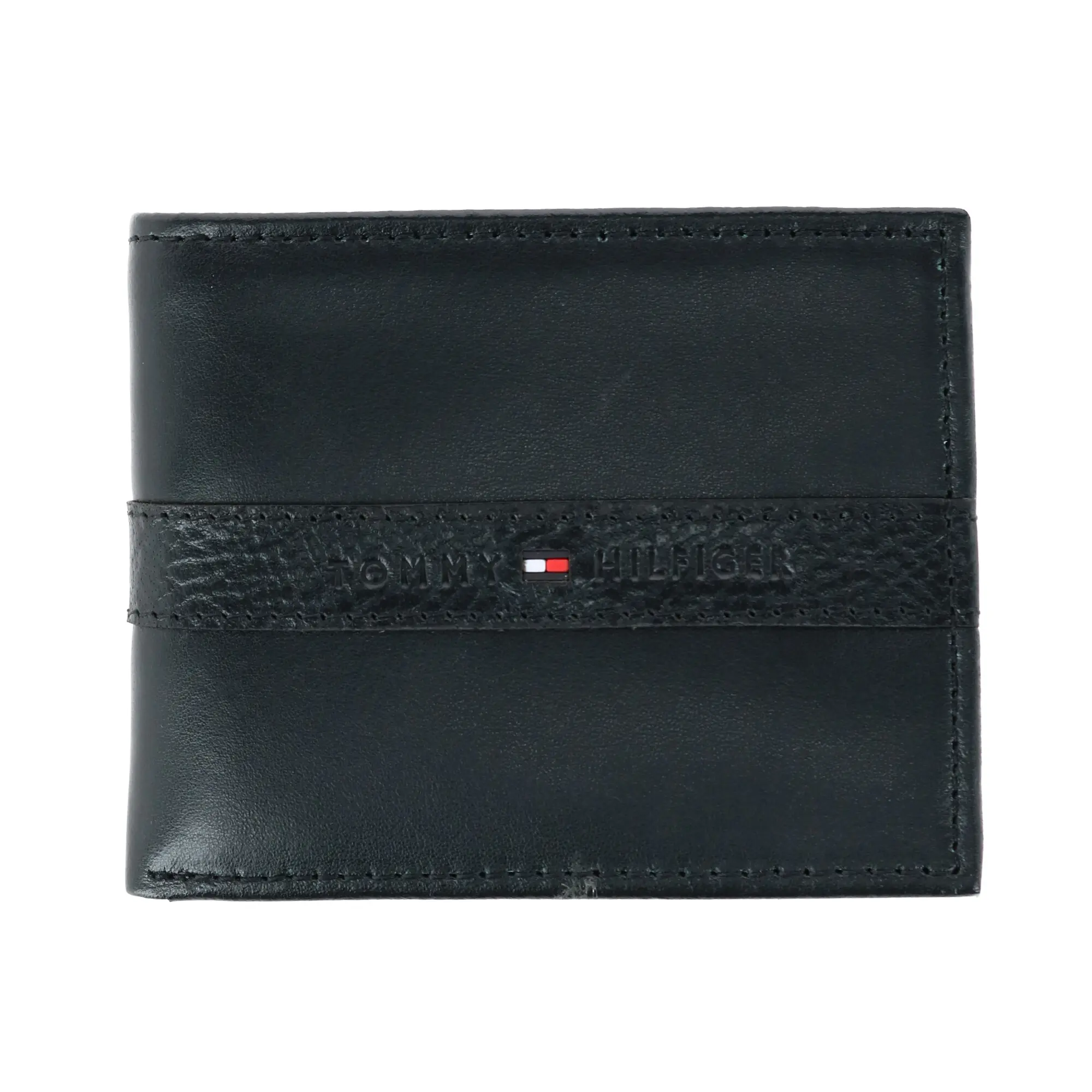 Tommy Hilfiger Men's Leather Ranger RFID Bifold Wallet with Coin Pocket, Bifold Wallets, Business Minimalist Bifold, Snap Button
