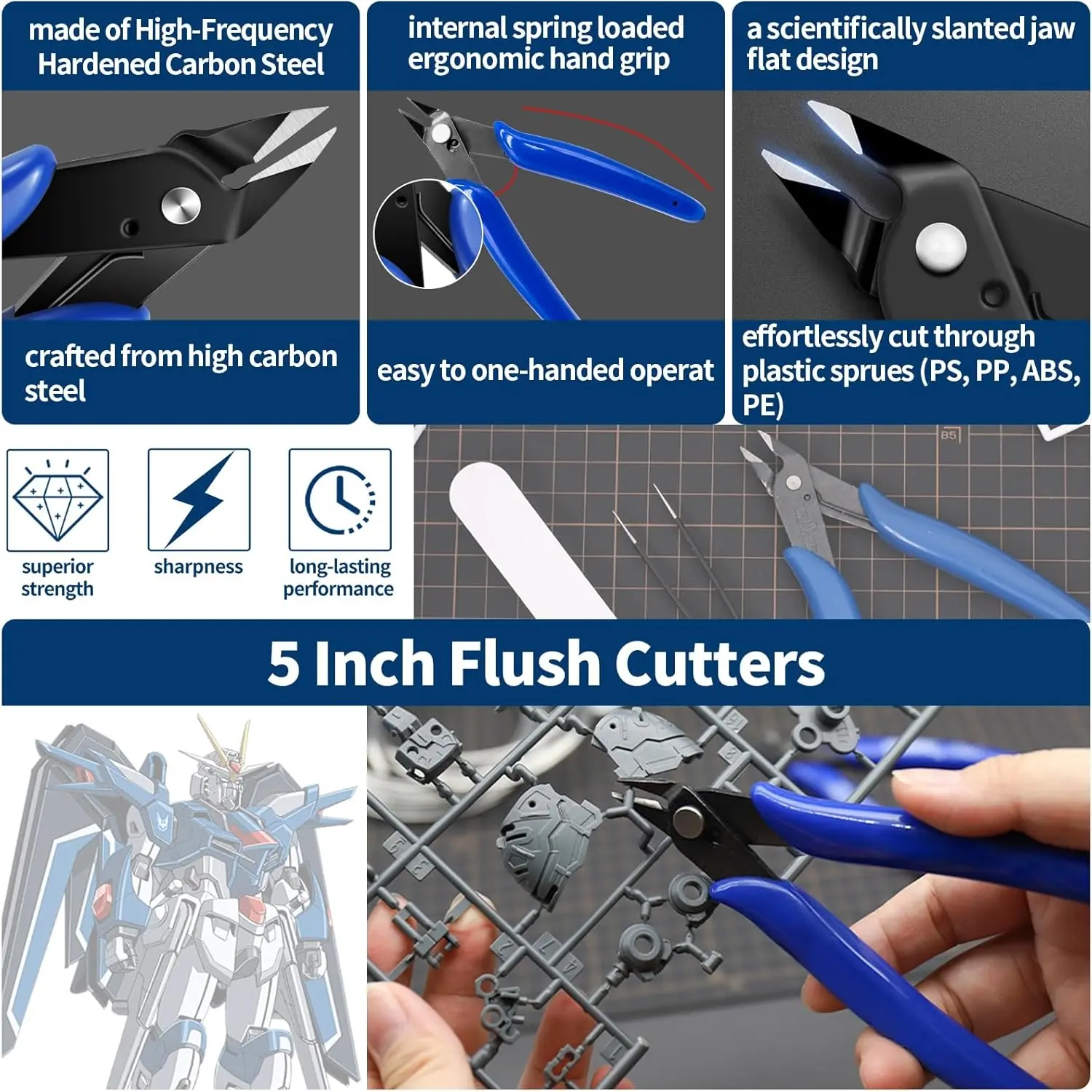 22-Piece Modeler Basic Tool Set, Gundam Modeling Tools Kit with Plastic Box, Ideal for Model Assembly, Car Hobby, Building Repair, DIY Crafts