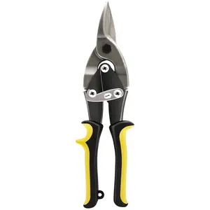 10 Inch Aviation Tin Snips Straight, Heavy Duty Cut Metal Shears for Sheet Metal, Chrome Vanadium Steel Blade, Ideal for DIY Enthusiasts, Handymen and Industrial Repairs