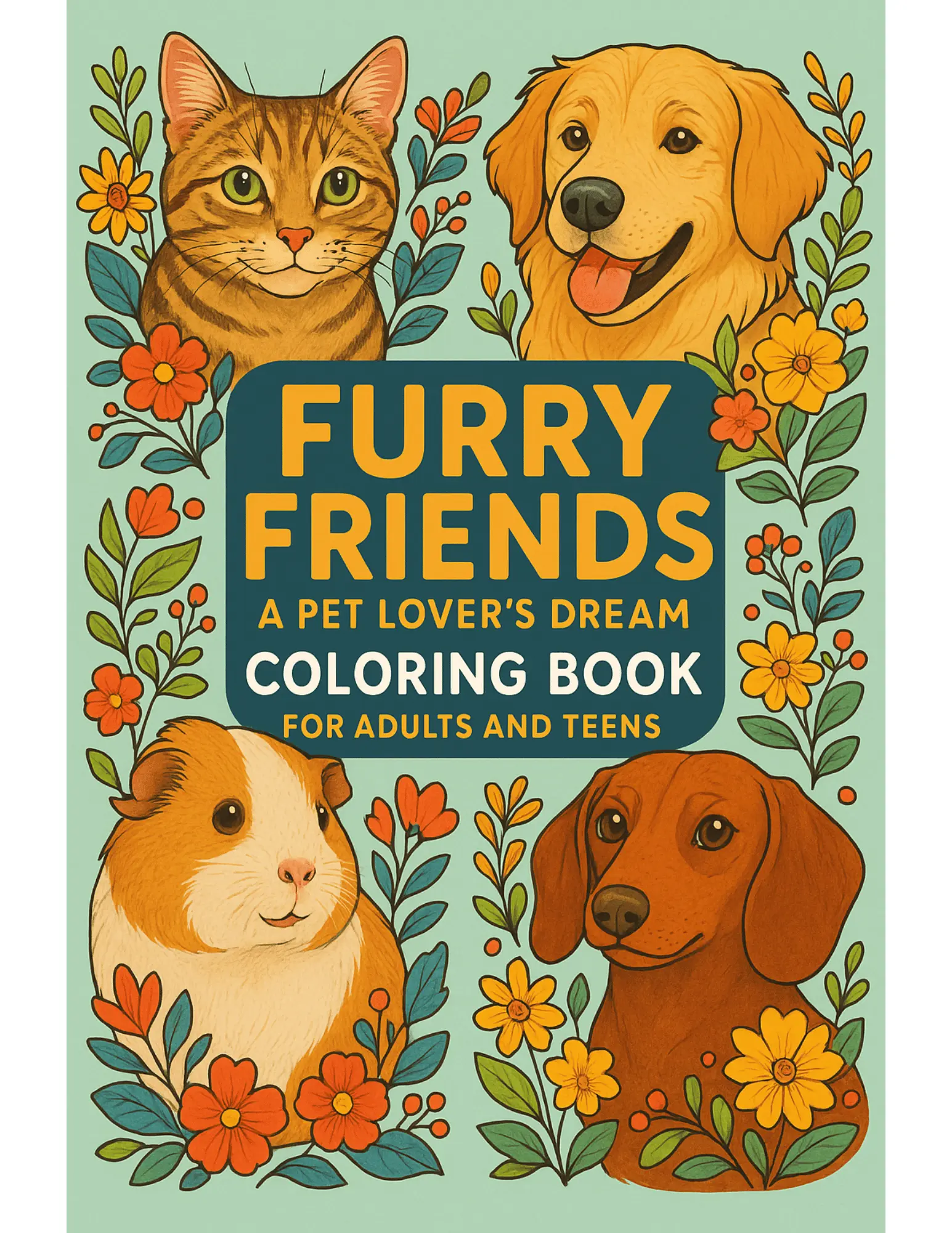 Furry Friends A Pet Lover’s Dream Coloring Sheets For Adults and Teens