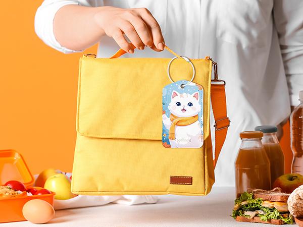 Smart Luggage Tag with Find My(IOS Only), Premium Leather Luggage Tags for Suitcase, Travel Bags, Backpacks, Anti-Lost Suitcase Tag Tracker for Travel with Privacy Name Card, Rechargeable