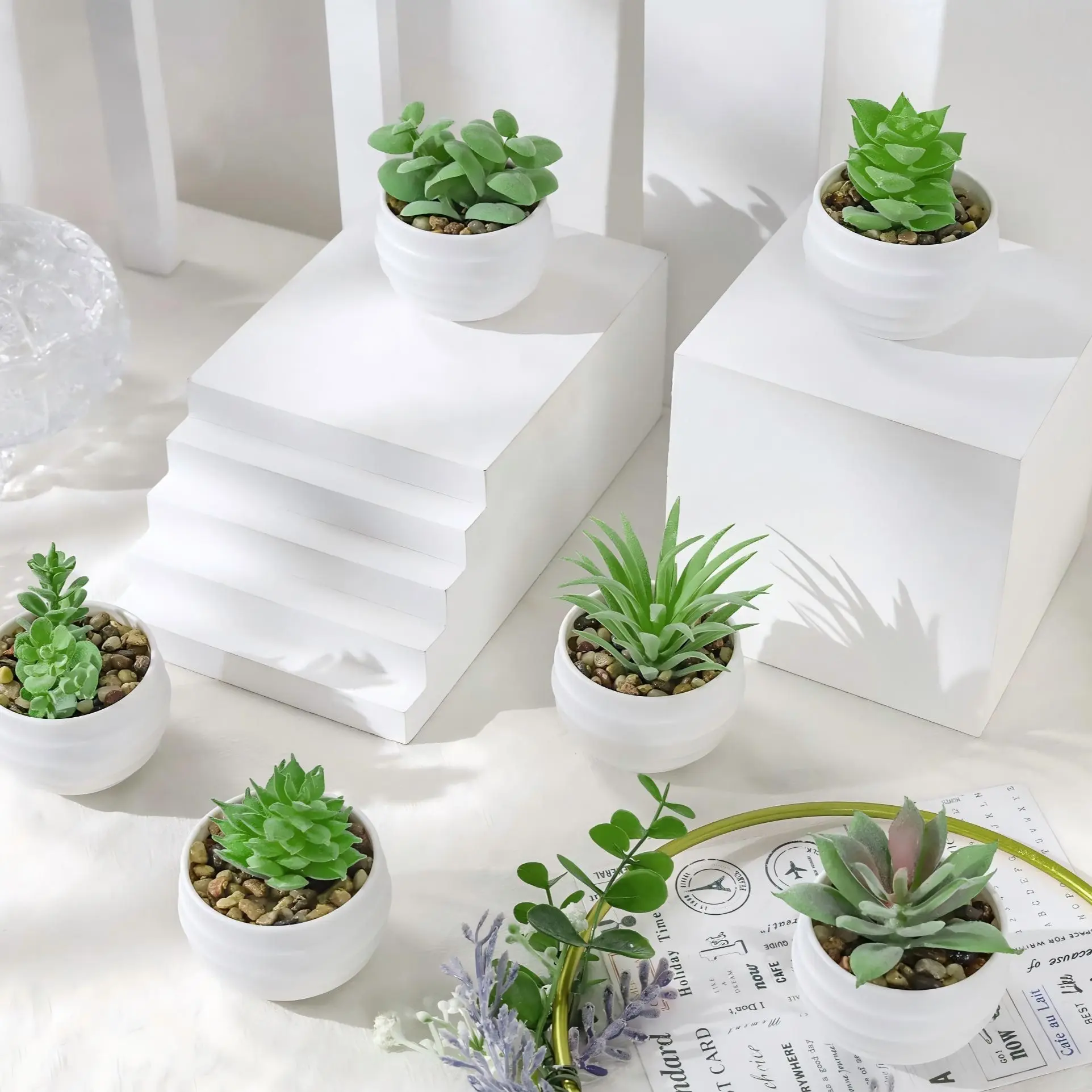 6pcs Realistic Succulent Plant Pots, Small Fake Plants for Bedroom Living  Room Shelves Bathroom Decor, Office Desktop Ornament - TikTok Shop