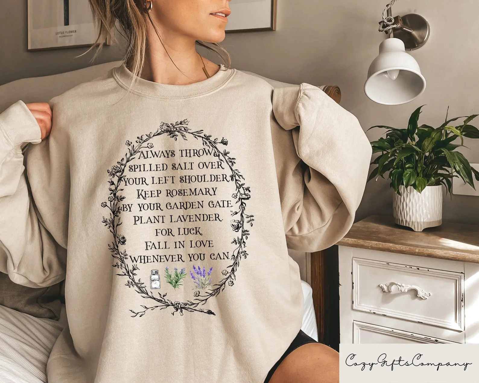 Practical Magic Shirt, Salt Rosemary Lavender Love Sweatshirt, Halloween Gift