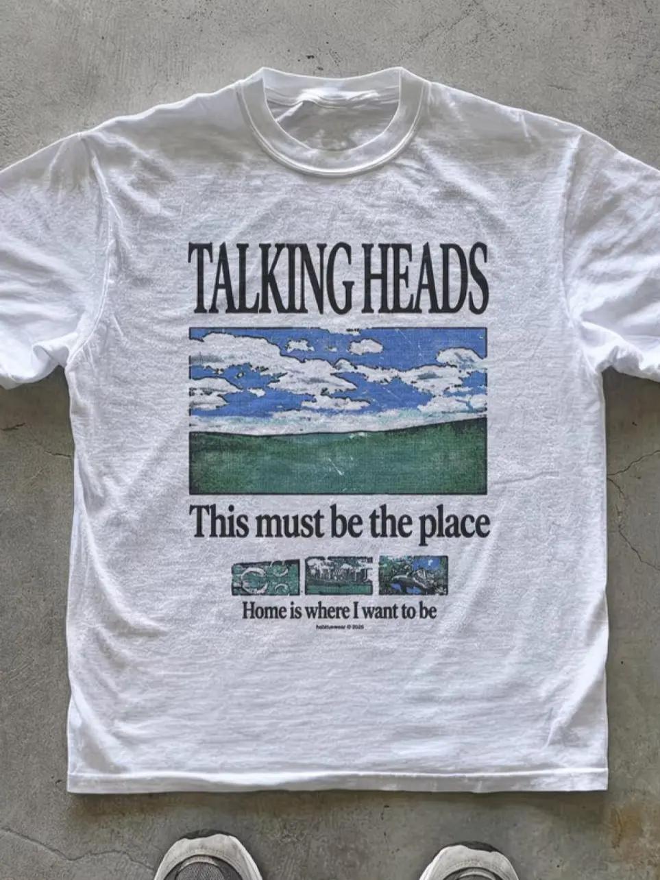 Talking Heads T-Shirt - "This Must Be The Place" Lyrics Retro 70s Rock Tee, Iconic Song Print
