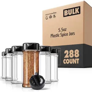 Plastic Spice Jars - 16oz (144 Pack)
