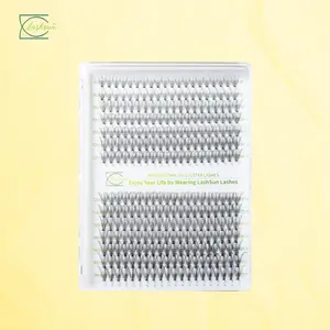 10D D Curl Individual False Eyelashes (1 Set), Natural Look Dense Cluster Fake Lashes, Self Grafting Eyelashes Extensions Kit, Eyelash Clusters Extensions, False Eyelashes for Women and Girls Eye Makeup Enhancement