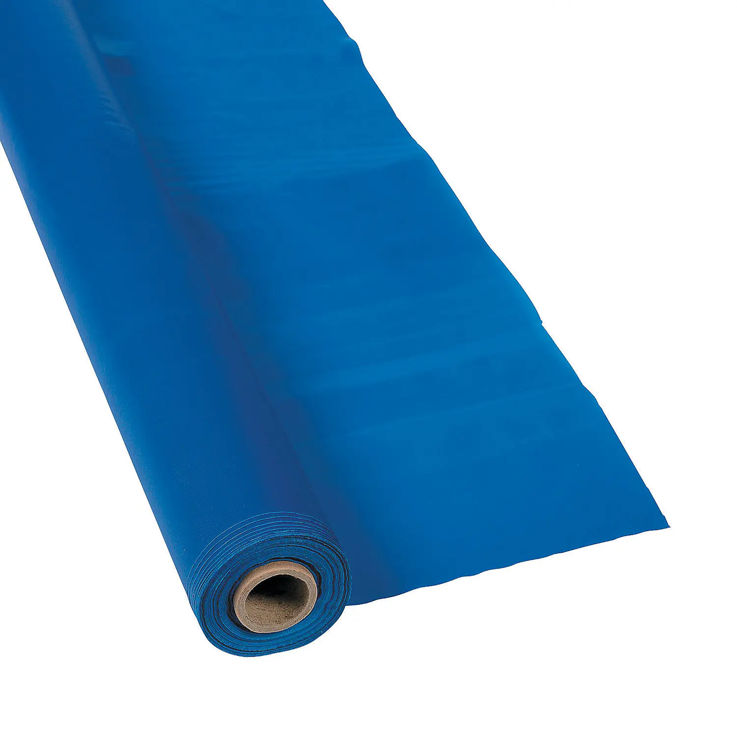40" x 250 Ft. Bright Blue Extra Long Plastic Tablecloth Roll