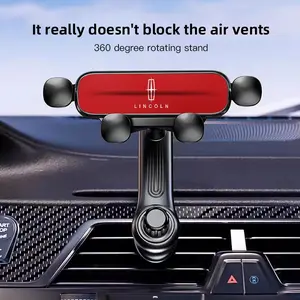Car Mobile Phone Bracket Car Air Outlet Gravity Navigation Bracket Universal Mobile Phone Bracket For Lincoln Navigator Continental Nautilus Aviator MKZ MKX MKC MKT MKS Corsair Mark E