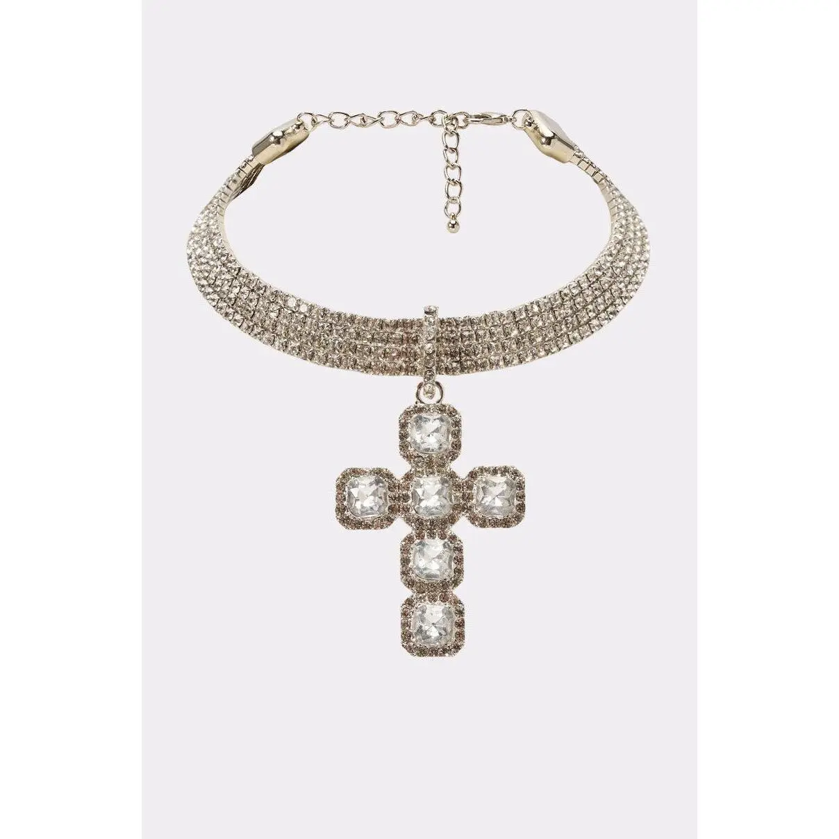 CHOKED ON JESUS NECKLACE IN SILVER