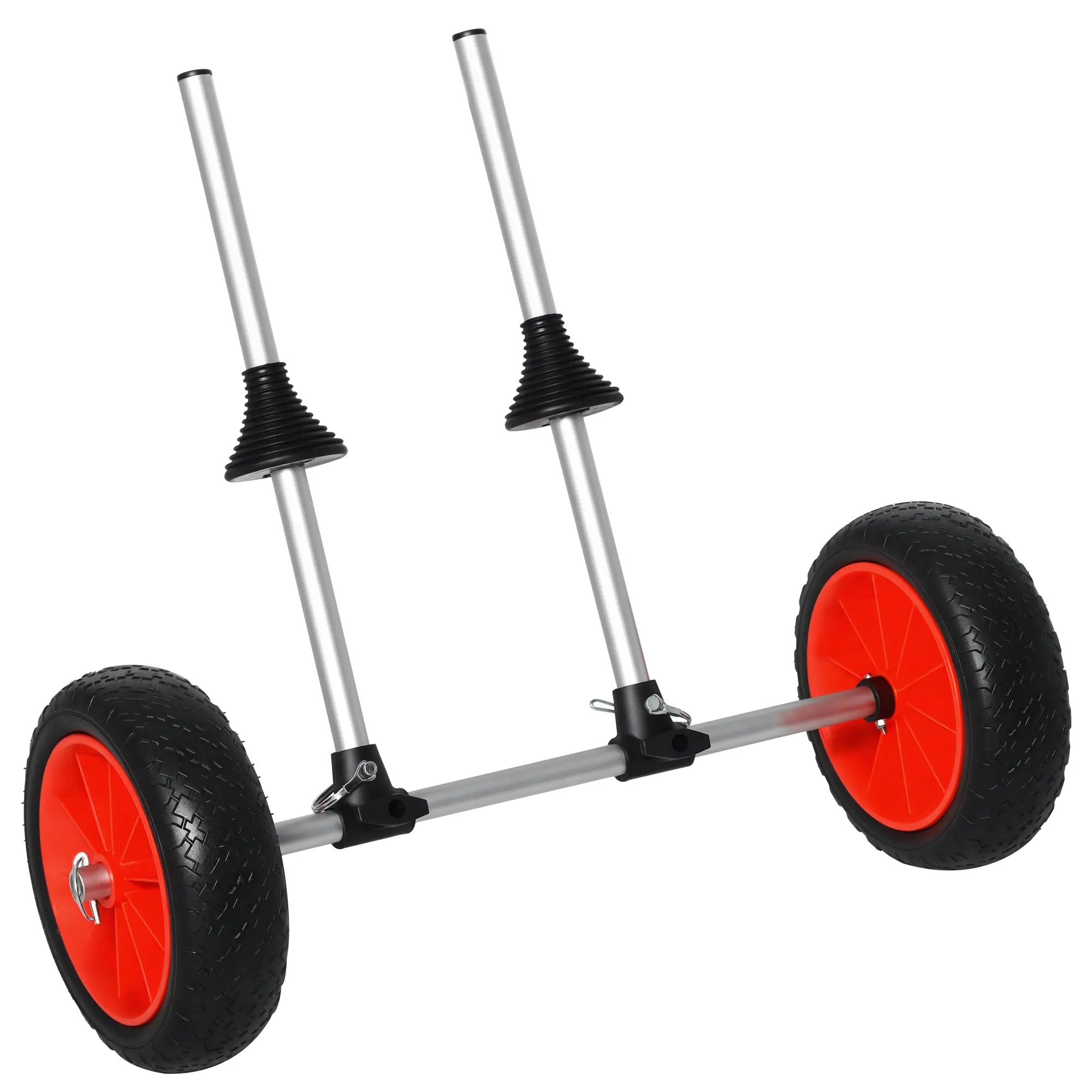 Soozier Lightweight Kayak Cart - Aluminum Frame Trolley with Adjustable Width Crossbar, Large Tires for Grass & Sand Easy Movement
