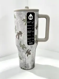 HydroJug 40oz Maple Leaf Tumbler, Double Wall Vacuum Insulated Stainless Steel Travel Mug, Leak Proof, Cup Holder Friendly, Non-Slip Rubber Base, BPA Free for Gym, Travel, Camping & Outdoor Adventures Drinkware outdoorfun