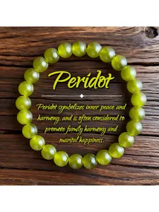 Olive green emerald beads, a birthstone jewelry gift for October, suitable as a gift for Mother's Day or Father's Day, suitable for daily casual wear, can also be paired with elegant spherical bead chains. Applicable throughout the year (excluding metals)
