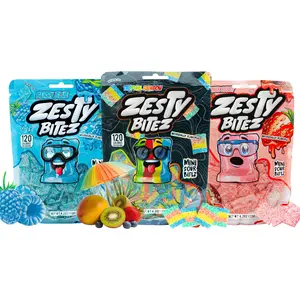 ZESTY BITEZ 3 Pack Original Flavors - Mini Snack Bites in Rainbow, Berry, and Fruity Flavors Candy Sour Sweet