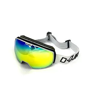 D-Curve Ski Goggles Anti-Blue Light UV Protective Fog-Free OTG Spherical Lenses, Non-Color Changing, Tpu Frame, Nuptse Glasses