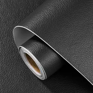 Leather Repair Patch Large Self-Adhesive Repair Tape, Vinyl DIY Leather Repair Kit for Sofa Car Seats Chairs Bags Leather Furniture (Black)
