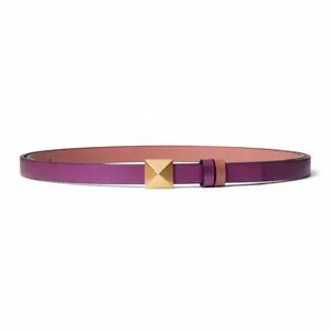 Pre-owned Valentino Garavani Leather Belt Reversible Size 90