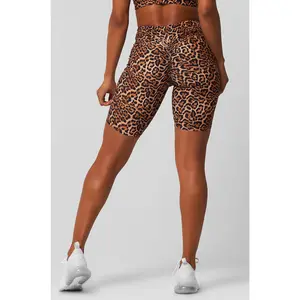 Cheetah High Waist Scrunch Biker Short