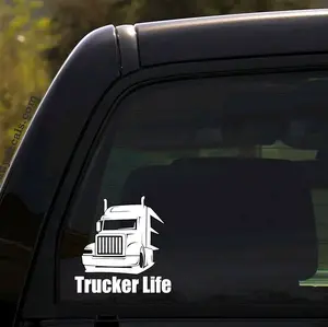 Big Daddy Decals - Trucker Life - Semi Truck, 18 Wheeler, Driving, Professional Driver, Essential Worker - High Quality Vinyl Decals