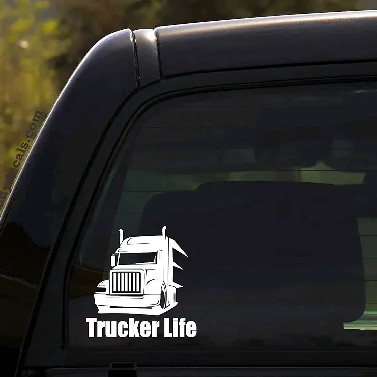 Big Daddy Decals - Trucker Life - Semi Truck, 18 Wheeler, Driving, Professional Driver, Essential Worker - High Quality Vinyl Decals