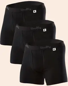 Everyday Boxer Brief 3 Pack - Men's Plain Wool Boxers- Menswear Everyday Boxer Brief 3 Pack - Men's Plain Wool Boxers- Menswear