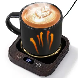 Smart Heating Coaster with 4 Adjustable Constant Temp Settings, Keeps Your Drink Warm All Day – Ideal for Tea, Coffee or Milk at Home, Office