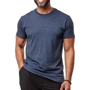 Men's Crew Neck T-Shirts – Short Sleeve, Fitted Style, Soft Cotton-Poly Blend, Tag-Free Comfort