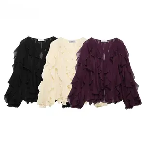 French-style Fashion Design Layered Decorative Shirt