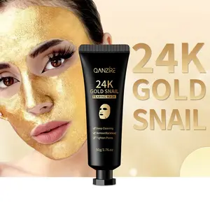 QANZIRE Peel Mask Gold Foil Snail Tearing Facial Mask Remove Blackheads, Deeply Cean And Shrink Pores Skincare Cleansing