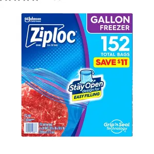 Gallon Freezer Bags with New Stay Open Design, 152 ct.