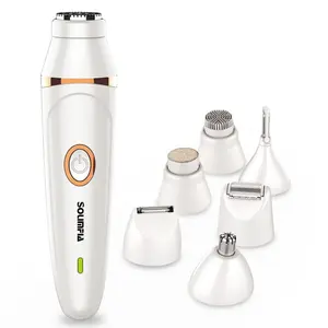 7 in 1 Electric Hair Removal Tool, Waterproof Body Hair Trimmer, Electric Razor Shaver for Women, USB Rechargeable Women's Grooming Kit, Portable Bikini Trimmer