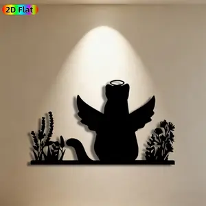1pc Angel Metal Wall Art Angel Statue Mural, Ideal Gift for Christmas, New Year, Weather-Resistant Metal Wall Decor Wall Sculptures, Perfect for Garden Wall & Backyard Fence Angel Enthusiasts
