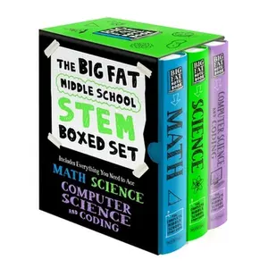 The Big Fat Middle School Stem 3-Book Boxed Set: Includes Everything You Need to Ace Math, Science, and Computer Science and Coding -- Workman Publishing, Paperback