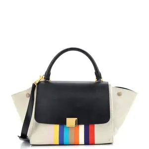 Pre-owned Celine Leather Top Handle Bags Multicolor Trapeze Bag and Felt Medium by Rebag