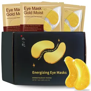 24k Gold Collagen Eye Gel Patches, Eye Mask for Wrinkles and Puffiness, Hydrating Eye Patches, Formulated for Puffy Eyes & Dark Circles, Eye Care Mask for Women & Men, Dark Circle Eye Mask