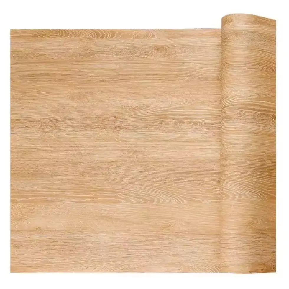 55cm Width Wood Grain PVC Decorative Wallpaper, Waterproof Self-Adhesive Stickers, Ideal for Doors & Wardrobes, Durable DIY Decoration