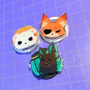 Heavenly Official Phone Grips |Magnet Phone Holder, Acrylic Pop Grip, Qi Rong, HuaLian Fox Ferret, MXTX Danmei TGCF, E-Reader Kindle Kobo Accessories Magnetic Cellphone Smartphone Mount Stand